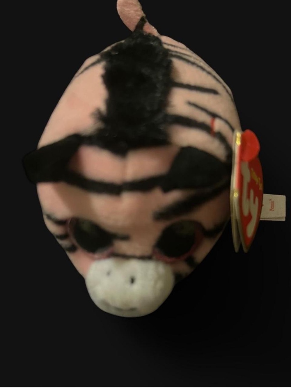 Ty Pink and Black Zebra Beanie Boo Pennie Plush